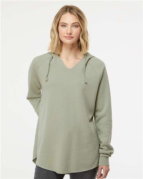 Independent Trading Co. PRM2500 - Women’s Lightweight California Wave Wash Hooded Sweatshirt