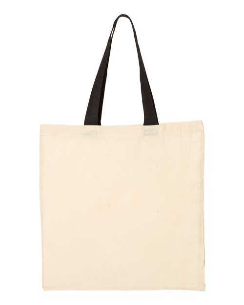 Q-Tees QTB6000 - Economical Tote with Contrast-Color Handles