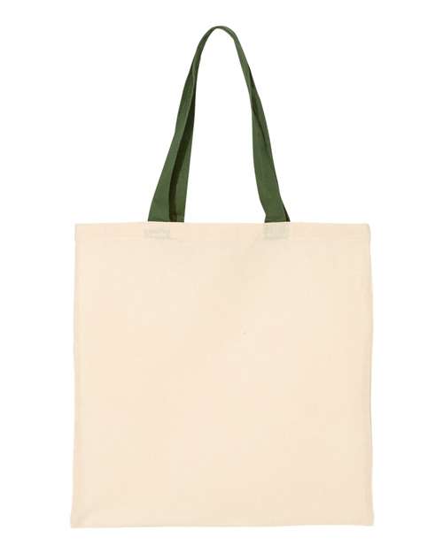 Q-Tees QTB6000 - Economical Tote with Contrast-Color Handles