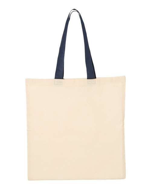 Q-Tees QTB6000 - Economical Tote with Contrast-Color Handles