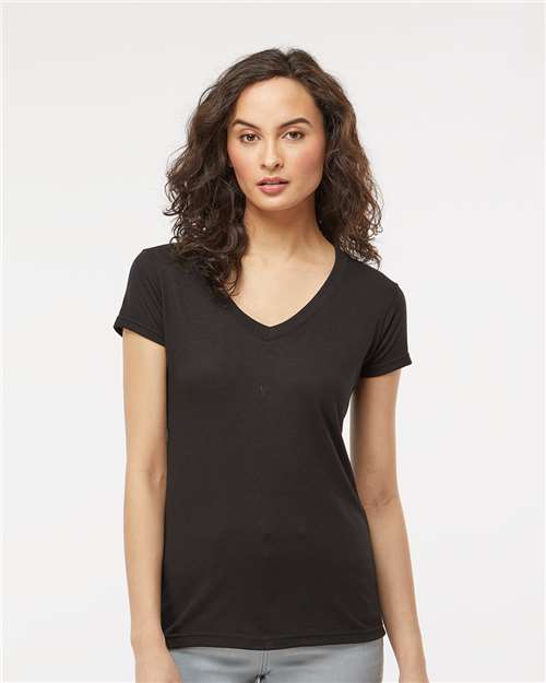 M&O 3542 - Women's Deluxe Blend V-Neck T-Shirt