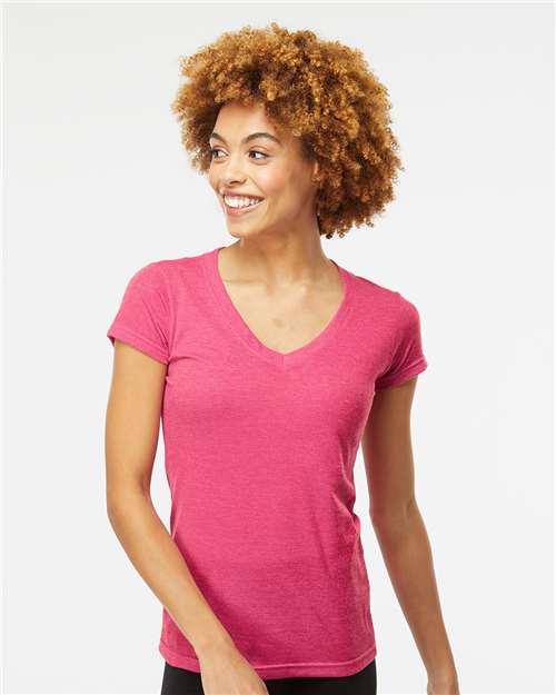 M&O 3542 - Women's Deluxe Blend V-Neck T-Shirt