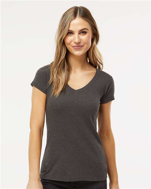 M&O 3542 - Women's Deluxe Blend V-Neck T-Shirt